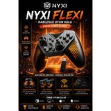 Nyxi Flexi Kablosuz Oyun Kolu Hall Effect Drift Yapmaz Çift Mod Ses Kontrollü PC Switch iOS Android Gamepad