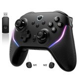 NYXI Master P1 2.4G PC Kablosuz Kumanda, Hall Efektli Joystick, Hall Efekti ve Mikro Tetikleyici, Ses Kontrolü, Ayarlanabilir Turbo/Titreşim, PC/NS/iOS/Android için Programlanabilir Hızlı Kilit