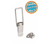 NZB 1 Adet Gergi Mandalı Çelik Sandık Kaput Kilidi Klipsi Asmalı 8cm Parlak Krom Kaput Sandık Klips No:1