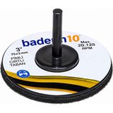 Nzb (1 Adet) Pimli Cırtlı Zımpara Tabanı 75X3 mm Matkap Uyumlu Zımpara Disk Tabanı Tutucu Aparat - 75 x 3 mm - Siyah