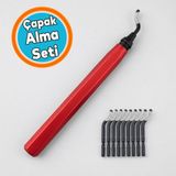 Nzb 11 Parça Çapak Alma Raspa Profesyonel Set Metal Yüzey Temizleme Eğe Kazıma Zımpara Seti - Kırmızı