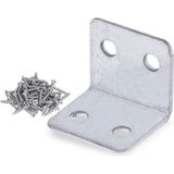 Nzb (25 Adet) Mobilya Dolap Köşe Bağlantı Sabitleme L Demir Gönye 25X25X30 mm (25 Adet)