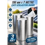 NZB (3 ADET) Çatı İzolasyon Bandı 196 Mm 2 Metre Su Sızdırmazlık Geçirmezlik Yalıtım Çamur Tamir Çatlak Boru Bant