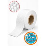 NZB (5 metre) Takviyeli Lifli En: 5 cm Kalınlık: 3 mm Cam Elyaf Ekzoz Sargı Bezi Isı Yalıtım Yanmaz Bant