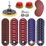 Nzb 75 Parça Spiral Taşlama Cırt Zımpara Inox Metal Kesici Flap Disk - 1 Adet