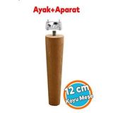 Nzb Ahşap Ayak Bağlantı Aparatlı Mobilya Koltuk Kanepe Sehpa Masa Ayağı Ayakları M8 Civatalı Ahşap 12 cm