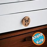 Nzb Ahşap Düğme Desenli Kulp Tek Vidalı Çekmece Mutfak Mobilya Dolabı Dolap Kulpu Kulbu Kulpları