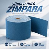 Nzb Ahşap Sünger Zımpara Kağıdı (1 Metre) 80 Kum Mutfak Banyo Dekorasyon Bant Kağıt Süngerli Zımpara - Mavi - 1 Adet