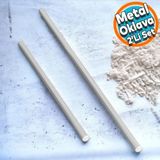 Nzb Alüminyum Metal Oklava 2'li Set 99-74 cm Börek Hamur Yufka Açma Silindir Yuvarlak Uzun Kısa Mutfak