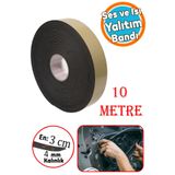 NZB Araç Oto Ses Isı Yalıtım İzolasyon Bandı Yapışkanlı Bant Epidyen Sünger En 30 mm Kalın 4 mm 10 Metre