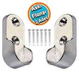 Nzb Askı Flanşı Oval Dolap Elbise Askı Aparatı Krom 30 mm (2 Adet)