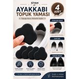 NZB Ayakkabı Topuk Yaması Siyah Suni Deri Yapışkanlı Ayakkabı Topuk Koruyucu Tamir Onarım Pedi 4'lü Set