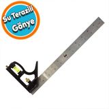 Nzb Ayarlanabilir Su Terazili Gönye 30CM 45-90° Marangoz Açı Ölçer