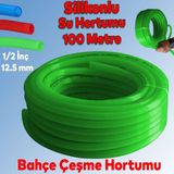 Nzb Bahçe Çeşme Su Hortumu Iç Çap 1/2 Naturel Silikonlu Sulama Araç Yıkama Hortum 100 Metre