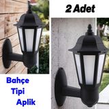 Nzb Bahçe Sokak Duvar Aplik Lamba Aydınlatma Lale Bahçe Armatürü Yandan Montaj E27 Duy Siyah Plastik