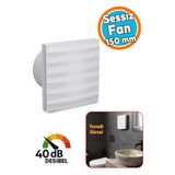 NZB Banyo WC Aspiratör Fanı Süper Sessiz 12 W Kapaklı Düz 150 mm Duvar Tipi Tuvalet Hava Havalandırma