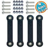 Nzb Beşik Sallama Aparatı (İki Delik Arası 15.5 Cm) Çocuk Bebek Beşiği Takımı Aparatı Seti Siyah 4 Adet