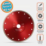 Nzb Beton Seramik Porselen Kesme Elmas Testere 180X1,8MM Hassas Kesim Testere Bıçağı - Bordo