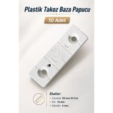 NZB Beyaz Plastik Takoz Ayak Baza Pabucu Denge Çubuğu Takozu 5 Cm (10 Adet)