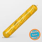 Nzb Beyaz Sosis Mastik 600 ml Yüksek Performanslı Yapıştırıcı Mastik Montaj Su Yalıtım Tamir Ürünü - 1 Adet