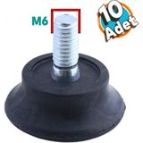 NZB Bingo Rotil Ayak M6 Civatalı 6 mm Siyah Profil Yükseltme Ayağı 2.5 cm (10 ADET)