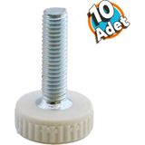 NZB Bingo Rotil Ayak M6 Civatalı mm Beyaz Profil Yükseltme Ayağı 2.5 cm (10 ADET)