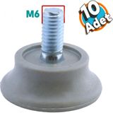NZB Bingo Rotil Ayak M6 Civatalı mm Gri Profil Yükseltme Ayağı 2.5 cm (10 ADET)
