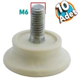 NZB Bingo Rotil Ayak M6 Civatalı mm Krem Profil Yüksletme Ayağı 2.5 cm (10 ADET)