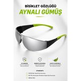 NZB Bisiklet Gözlüğü Uv Koruma Antifog Bisikletçi Gözlük Aynalı Gümüş