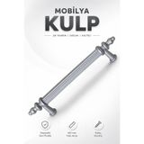 NZB Çekmece Banyo Mutfak Dolap Kapak Kulpu Kulbu 160 mm Gri Sert Plastik Kulp