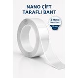 NZB Çift Taraflı İz Bırakmayan Nano Bant Çivi Gerektirmeyen Güçlü Yapıştırıcı Bant (1 Adet)