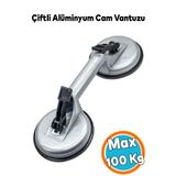 NZB Çiftli Vakumlu Alüminyum Cam Vantuzu Fayans Ahşap Metal Tutucu Taşıma Araba Kaporta Göcük Çektirme