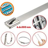 Nzb Cırt Kelepçe Metal Paslanmaz Çelik Kablo Zip Bağı Çok Amaçlı Bağlama 4.6X300 1 Adet