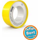 Nzb Doğalgaz Teflon Bant Büyük 12 mm x 8 Metre (1 Adet) - Beyaz