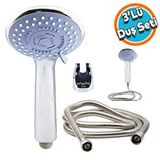Nzb Duş Seti Spiral Fişkiye Banyo Duş Başlığı Set Fiskiyesi Telefonu Fonksiyonlu Klasik Başlık Metal Hortum