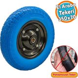 Nzb El Arabası Tekeri Yük Taşıma Rulmanlı Patlamayan Poliüretan Teker Pu Tekerlek 350X70 mm