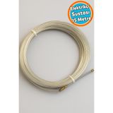 NZB Elektrikçi Sustası 15 Metre Spiral Kablo Çekme Teli Plastik Kaplamalı Kılavuz Tel Tesisat Uygulama