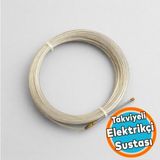 Nzb Elektrikçi Sustası Plastik Kaplamalı Spiral Kablo Çekme Teli Boru Içi Kılavuz Tel Tesisat 10 Metre - Gri