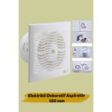 NZB Elektrikli Wc Mutfak Büro Banyo Havalandırma 120 mm Aspiratör Fan Kirli Hava Kötü Koku Fanı 120 mm