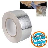 Nzb Fiberglas Lif Takviyeli Yapışkanlı Alüminyum Folyo Bant 72 Mm X 25 Metre Yanmaz Soba Borusu Bandı