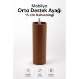 Nzb Gizli Mobilya Kanepe Sehpa Tv Ünitesi Koltuk Orta Destek Ayağı 15 Cm Kahverengi Baza Ayak