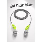 NZB İpli Kulak Tıkacı 7-12 mm 29 dB Gürültü Azaltıcı SL1409C Ses Önleyici Pratik Gri Yeşil İpli Kulaklık
