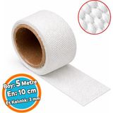 Nzb Isı Yalıtım Yanmaz Bant Takviyeli Amyant Lifli 5 Metre En: 10 cm Kalınlık: 3 mm Cam Elyaf Sargı Bezi - Beyaz
