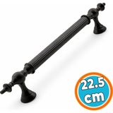 Nzb Kapı Çekme Kolu Tutma Kulpu Kulbu Çelik Dış Kapı Tutamağı Sürgülü Kapı Kol Mat Siyah 22.5 cm - 1 Adet