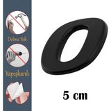 Nzb Kapı Numarası Yapışkanlı Küçük Boy 50 Mm 5 Cm Numara 0 Rakam Sıfır Sayı Siyah Renk Numaralar 1 Adet