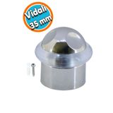 Nzb Kapı Stoperi Kapı Altı Durdurucu Tutucu Tamponu Silikonlu Contalı Stopu Vidalı Mat Krom 35 mm