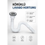 Nzb Katlanır Körüklü Banyo Muftak Lavabo Hortumu Sifonu Gider Borusu 45-134 cm