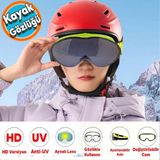 Nzb Kayak Gözlüğü Değiştirebilir Camlı Antifog Güneş Kar Koruyucu Gözlük Füme Snowboard Glasses Gözlük - Standart