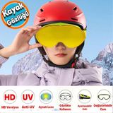 Nzb Kayak Gözlüğü Değiştirebilir Camlı Antifog Güneş Kar Koruyucu Gözlük Sarı Snowboard Glasses Gözlük - Standart