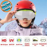 Nzb Kayak Gözlüğü Değiştirebilir Camlı Antifog Güneş Kar Koruyucu Gözlük Şeffaf Snowboard Glasses Gözlük - Standart
